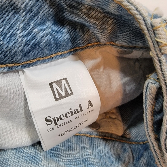 Special A distressed denim shorts. Made in Los Angeles. - Picture 5 of 7